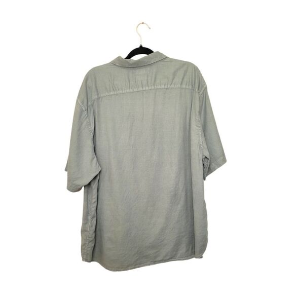 Banana Republic Sage Green Relaxed Fit Organic Cotton Collared Shirt - Picture 2 of 5